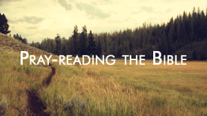 pray-reading the Bible, lectio divina